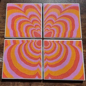 Handmade Butterfly Coasters – Set of 4